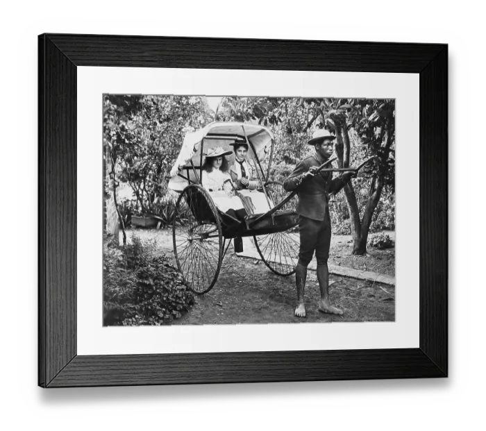 Framed Print : Africa Jinricksha pre-1900 Framed Print : Africa Jinricksha pre-1900