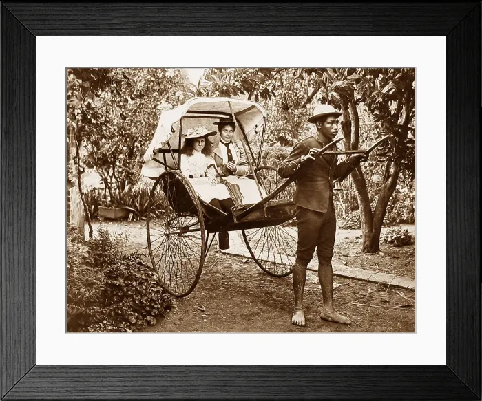 Framed Print : Africa Jinricksha pre-1900 Framed Print : Africa Jinricksha pre-1900