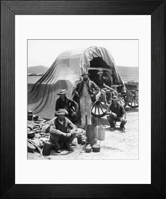 Framed Print : Africa Boers Outspanning pre-1900 Framed Print : Africa Boers Outspanning pre-1900