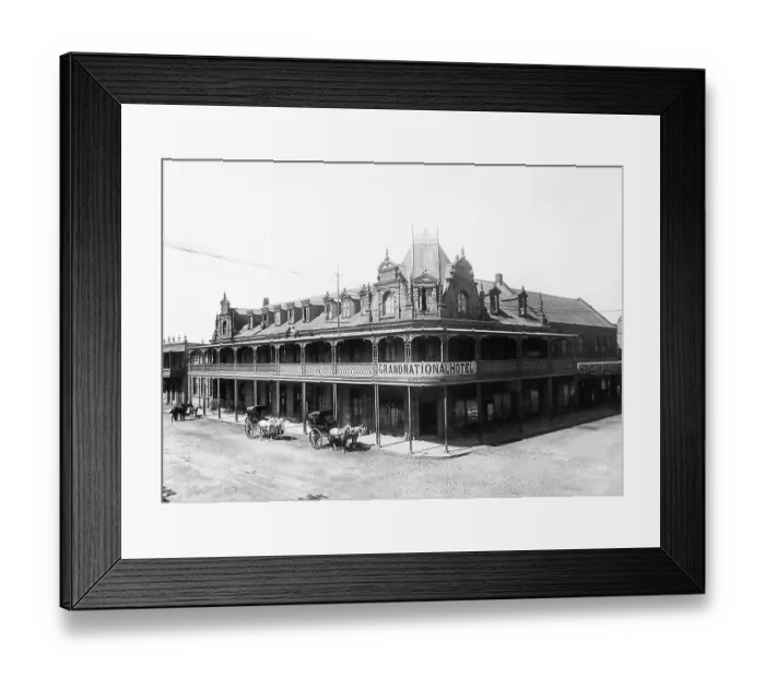Framed Print : Africa Johannesburg Grand National Hotel pre-1900 Framed Print : Africa Johannesburg Grand National Hotel pre-1900