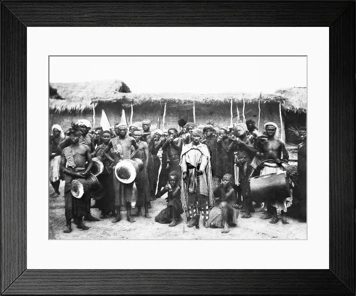 Framed Print : Africa Ngoni Ruga-Ruga mercenaries after a raid pre-1900 Framed Print : Africa Ngoni Ruga-Ruga mercenaries after a raid pre-1900