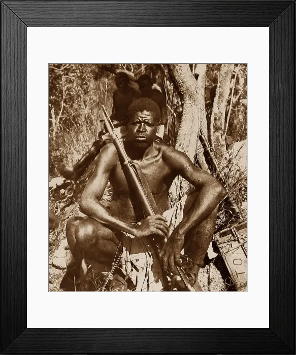Framed Print : Africa - Mleso, Head of Tonga carriers - pre-1900 Framed Print : Africa - Mleso, Head of Tonga carriers - pre-1900