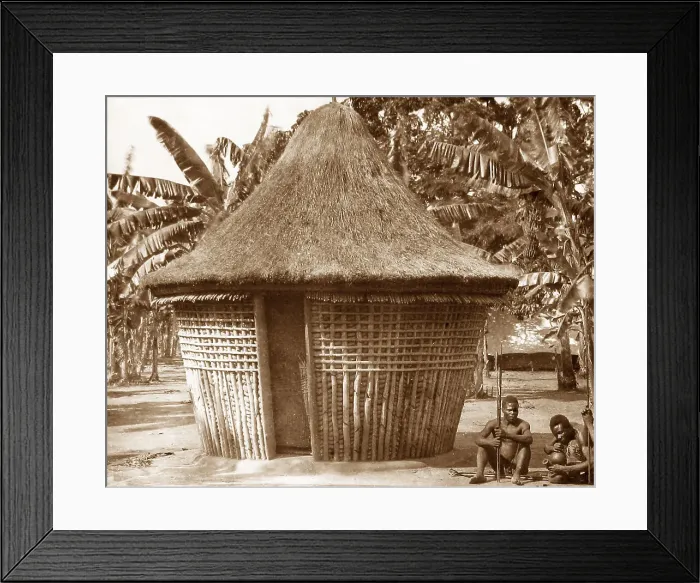 Framed Print : Africa Lake Nyasa Chief's house pre-1900 Framed Print : Africa Lake Nyasa Chief's house pre-1900