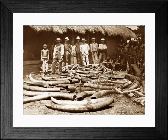 Framed Print : Africa Ivory store in Mandala pre-1900 Framed Print : Africa Ivory store in Mandala pre-1900