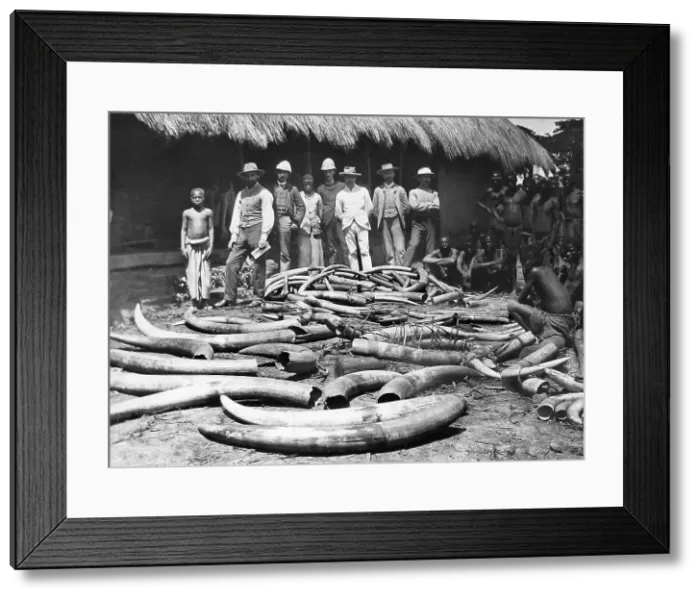 Framed Print : Africa Ivory store in Mandala pre-1900 Framed Print : Africa Ivory store in Mandala pre-1900