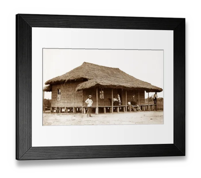 Framed Print : Africa Vincent Mission Station Zambesi River pre-1900 Framed Print : Africa Vincent Mission Station Zambesi River pre-1900