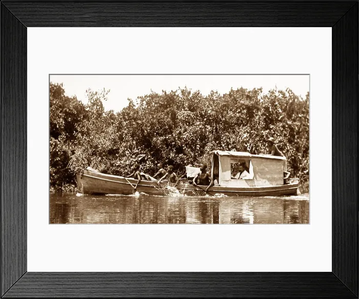 Framed Print : Africa Kwakwa riverboat pre-1900 Framed Print : Africa Kwakwa riverboat pre-1900