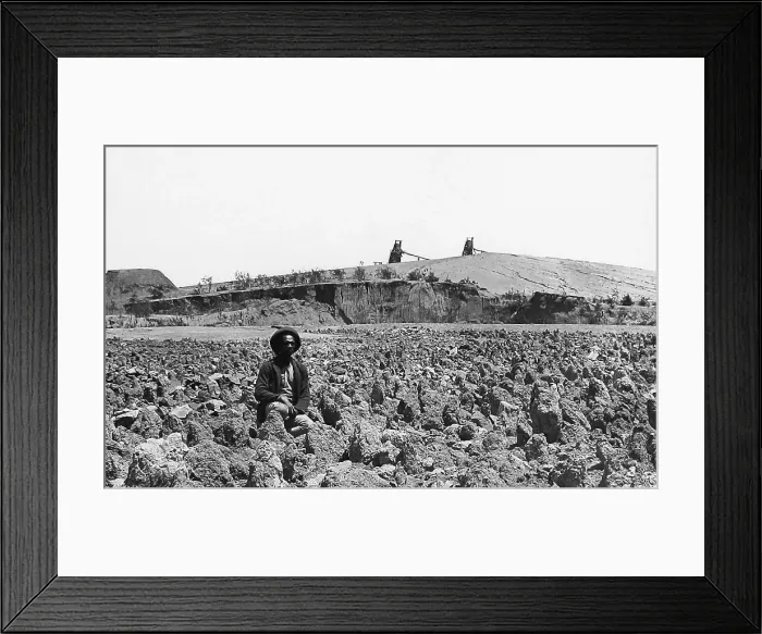 Framed Print : South Africa Kimberley De Beers Diamond Mine depositing Framed Print : South Africa Kimberley De Beers Diamond Mine depositing