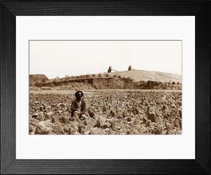 Framed Print : South Africa Kimberley De Beers Diamond Mine depositing Framed Print : South Africa Kimberley De Beers Diamond Mine depositing