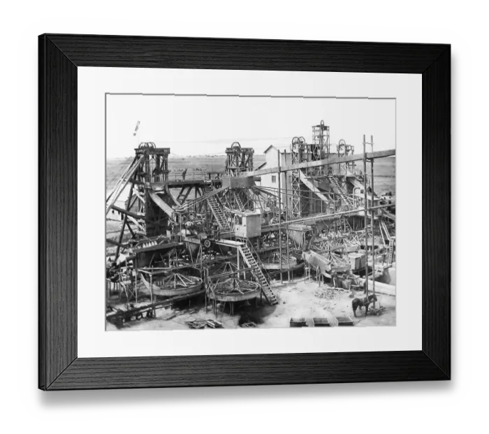 Framed Print : South Africa KimberleyDe Beers Diamond Mine washing plant Framed Print : South Africa KimberleyDe Beers Diamond Mine washing plant