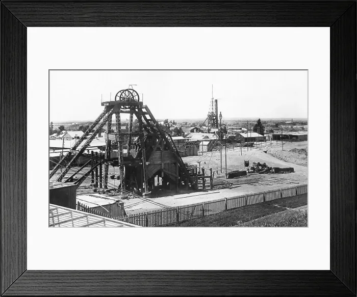 Framed Print : South Africa Kimberley De Beers Diamond Mine pre-1900 Framed Print : South Africa Kimberley De Beers Diamond Mine pre-1900