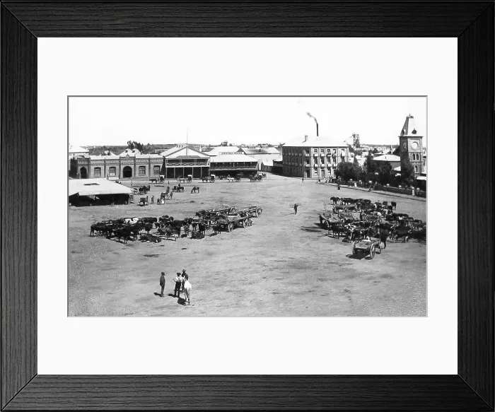 Framed Print : South Africa Kimberley Market Square pre-1900 Framed Print : South Africa Kimberley Market Square pre-1900
