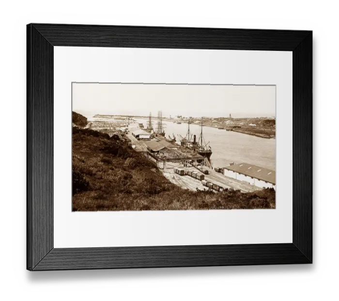 Framed Print : South Africa East London Buffalo Harbour pre-1900 Framed Print : South Africa East London Buffalo Harbour pre-1900