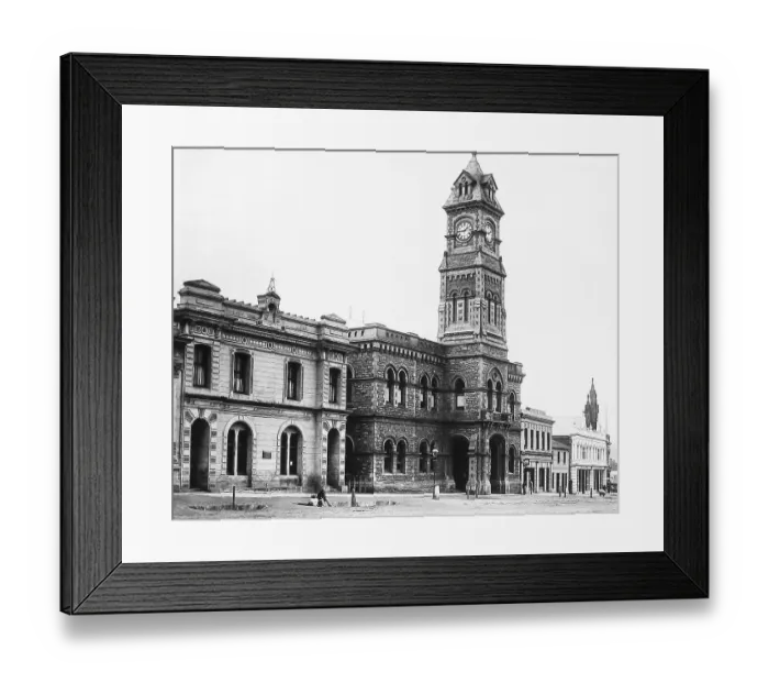 Framed Print : South Africa Grahamstown Town Hall pre-1900 Framed Print : South Africa Grahamstown Town Hall pre-1900