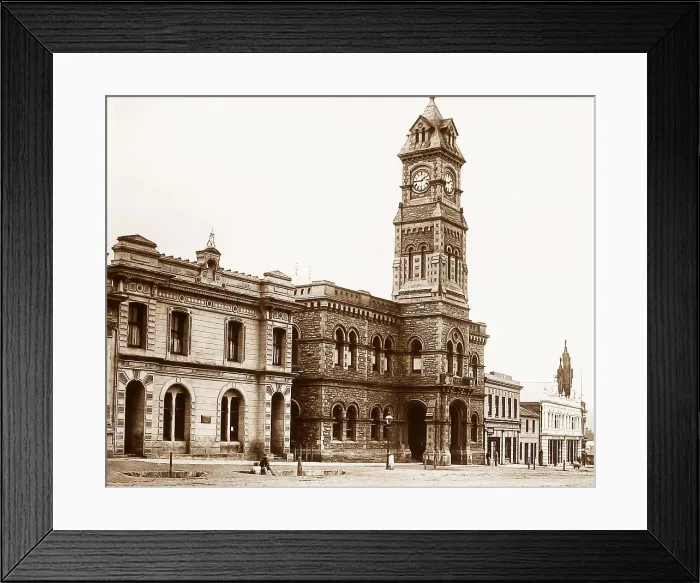 Framed Print : South Africa Grahamstown Town Hall pre-1900 Framed Print : South Africa Grahamstown Town Hall pre-1900