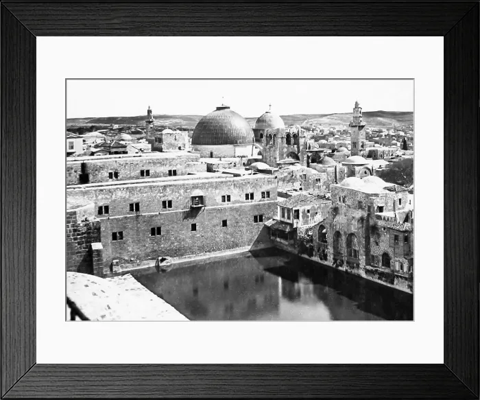 Framed Print : Israel Jerusalem Pool of Hezekiah pre-1900