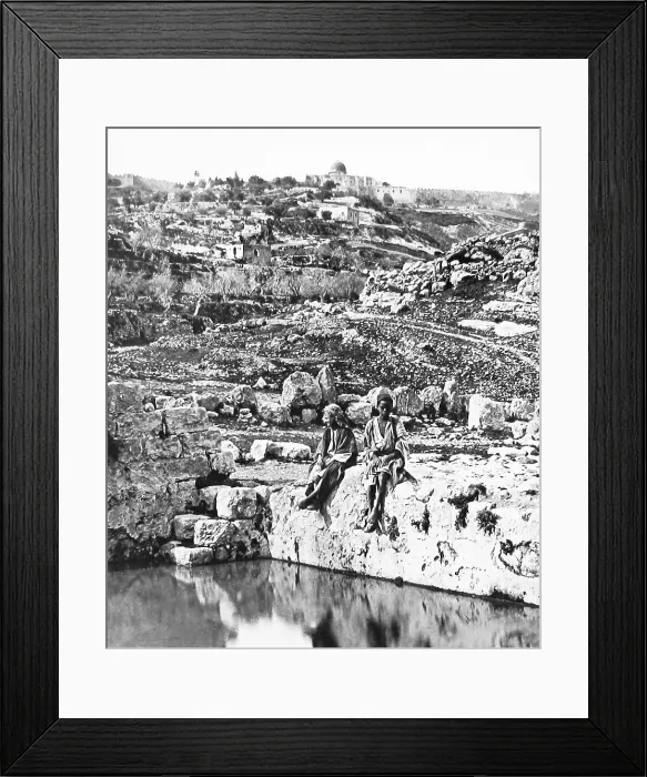 Framed Print : Israel Jerusalem fron Enrogel pre-1900 Framed Print : Israel Jerusalem fron Enrogel pre-1900