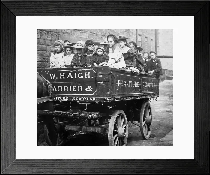Framed Print : Holmfirth Sunday School Outing early 1900s Framed Print : Holmfirth Sunday School Outing early 1900s
