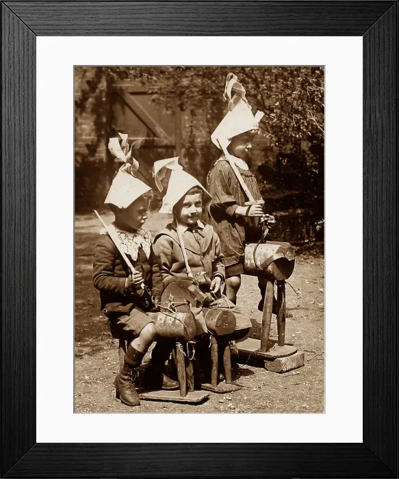 Framed Print : Children playing Cavalry Framed Print : Children playing Cavalry