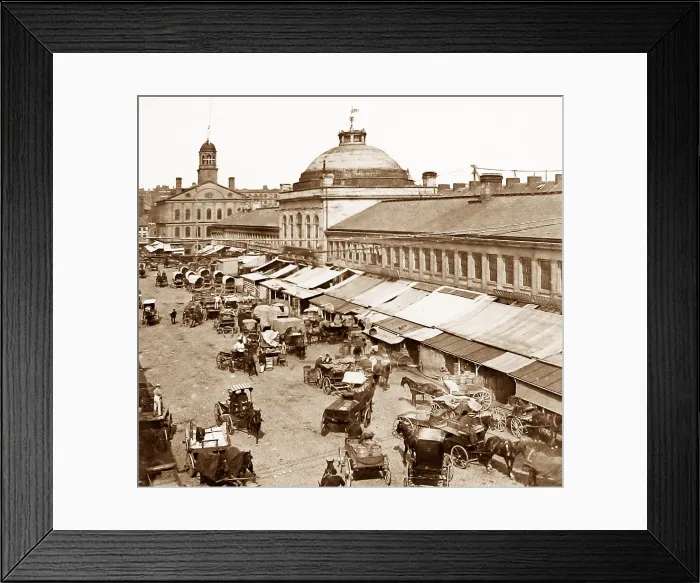 Framed Print : USA Boston Quincy Market pre-1900 Framed Print : USA Boston Quincy Market pre-1900