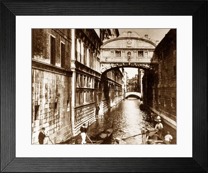 Framed Print : Italy Venice Bridge of Sighs pre-1900 Framed Print : Italy Venice Bridge of Sighs pre-1900