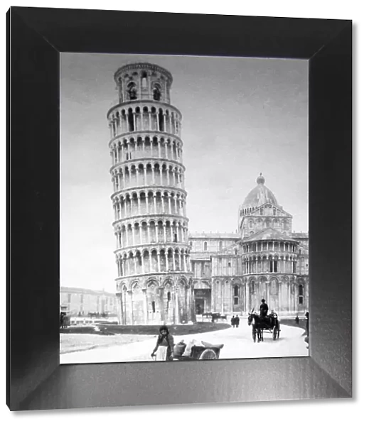 Italy Pisa leaning tower pre-1900