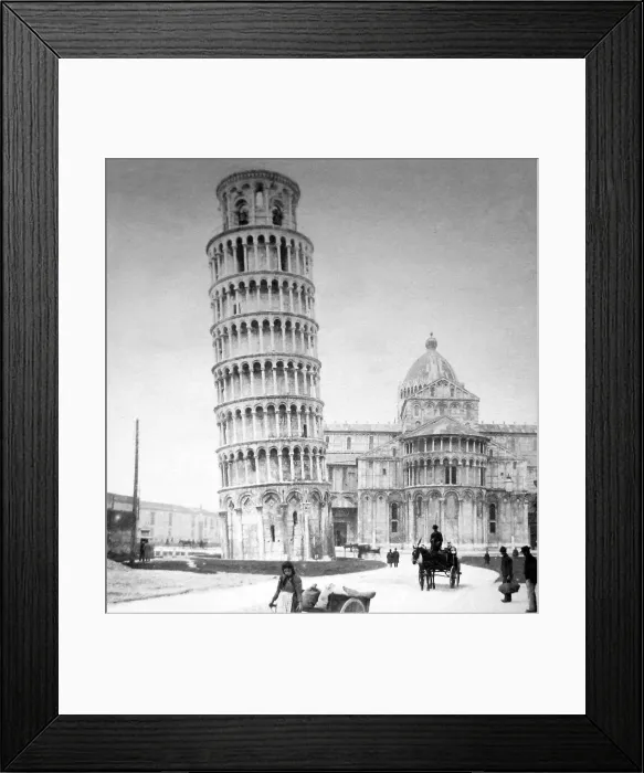 Framed Print : Italy Pisa leaning tower pre-1900 Framed Print : Italy Pisa leaning tower pre-1900