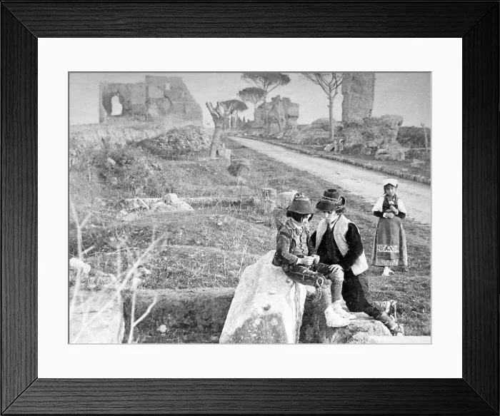 Framed Print : Italy The Appian Way near Rome pre-1900 Framed Print : Italy The Appian Way near Rome pre-1900