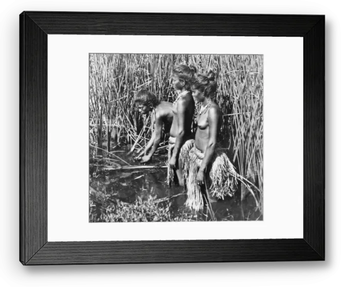 Framed Print : India Travancore Pariah Girls - pre-1900 Framed Print : India Travancore Pariah Girls - pre-1900