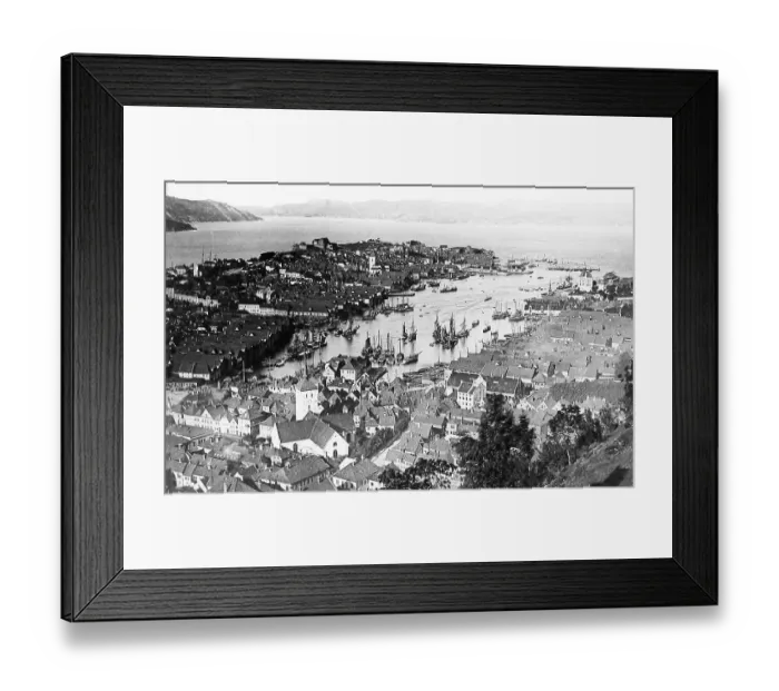 Framed Print : Bergen Norway pre-1900 Framed Print : Bergen Norway pre-1900