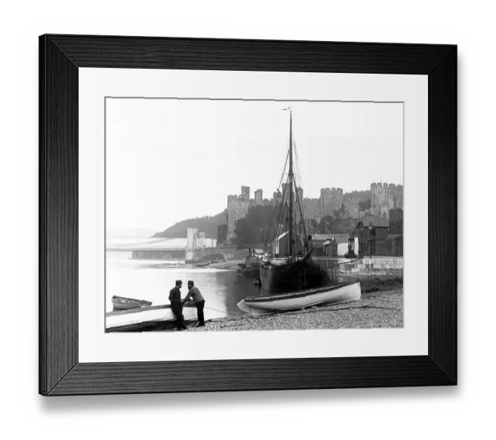 Framed Print : Conway Castle Victorian period Framed Print : Conway Castle Victorian period