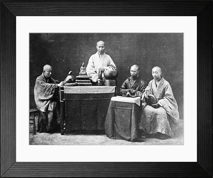 Framed Print : China - Buddhist priests pre-1900 Framed Print : China - Buddhist priests pre-1900