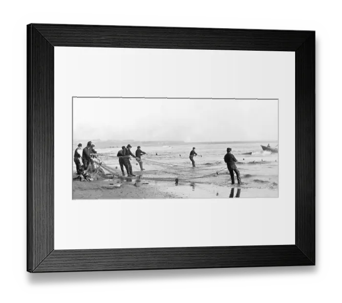 Framed Print : Salmon fishing at Spittal near Berwick on Tweed Framed Print : Salmon fishing at Spittal near Berwick on Tweed