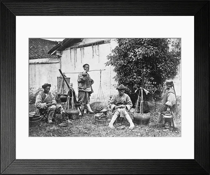 Framed Print : China - straw workers pre-1900 Framed Print : China - straw workers pre-1900