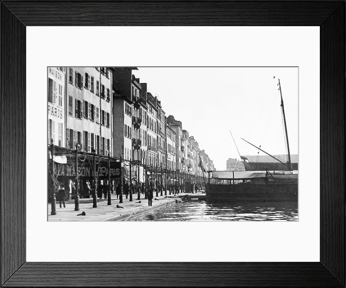 Framed Print : France Toulon Harbour pre-1900 Framed Print : France Toulon Harbour pre-1900