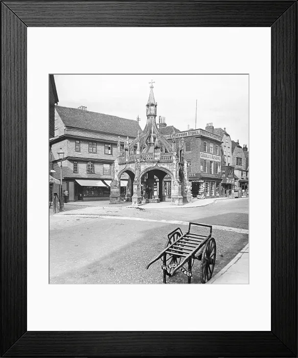 Framed Print : Salisbury Poultry Cross Victorian period Framed Print : Salisbury Poultry Cross Victorian period