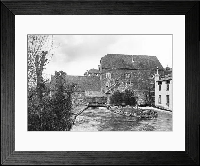 Framed Print : Water mill near Salisbury Victorian period Framed Print : Water mill near Salisbury Victorian period