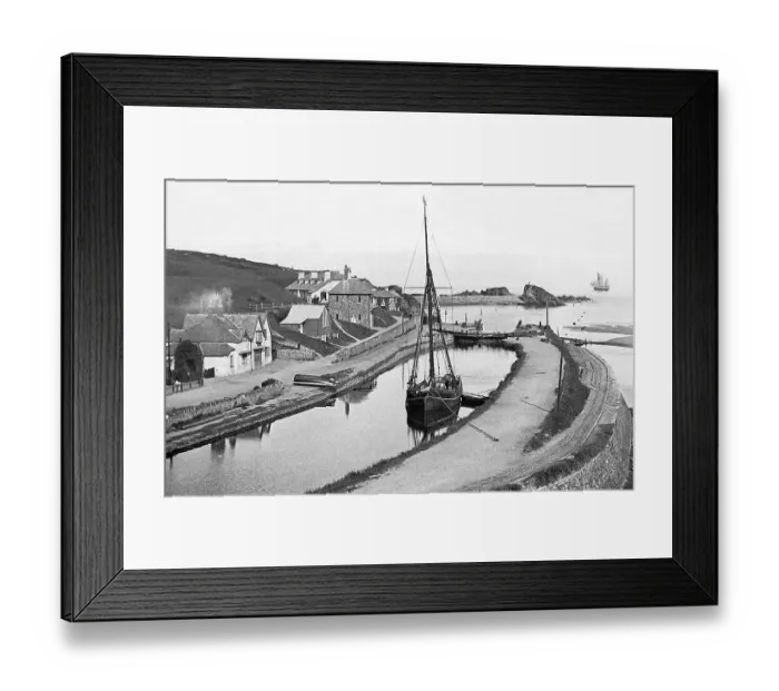 Framed Print : Bude Haven and the Canal Victorian period Framed Print : Bude Haven and the Canal Victorian period