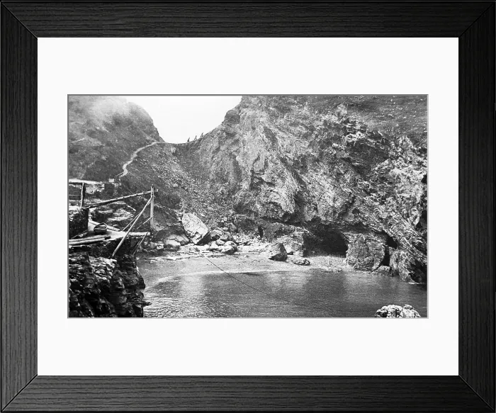 Framed Print : Tintagel Victorian period Framed Print : Tintagel Victorian period