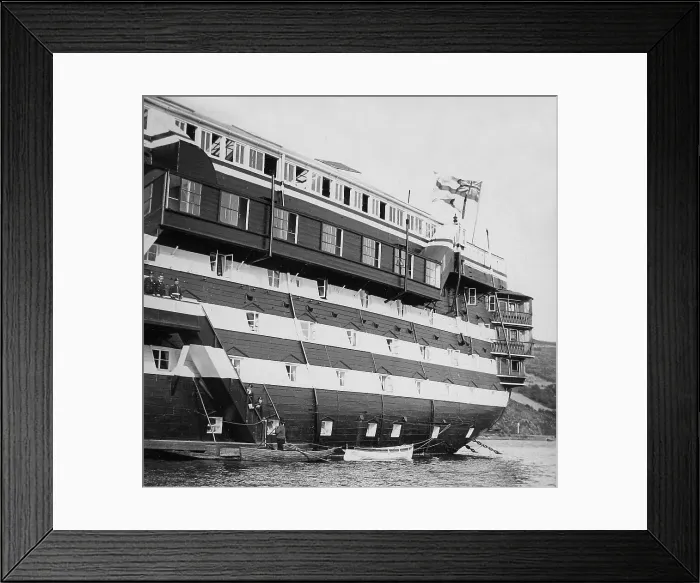 Framed Print : Dartmouth HMS Britannia Training Ship Victorian period Framed Print : Dartmouth HMS Britannia Training Ship Victorian period