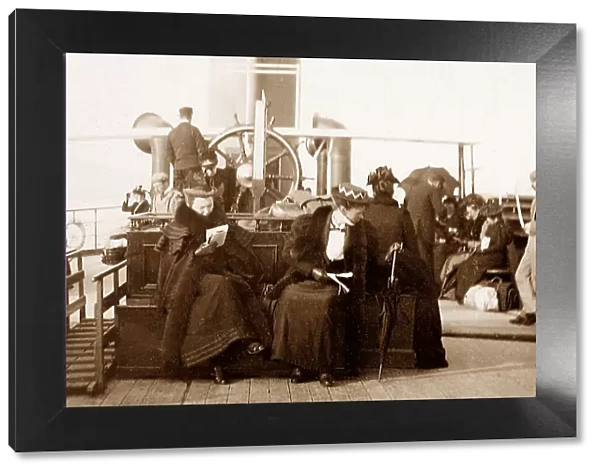 Passengers on a Clyde Steamer Victorian period