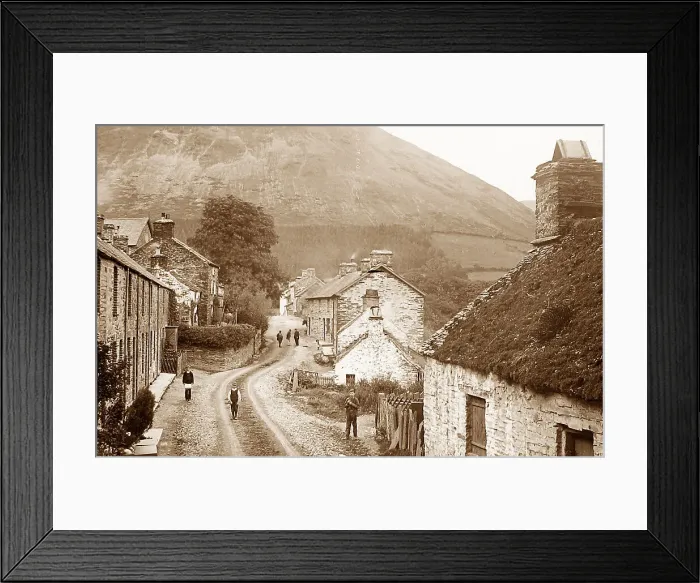 Framed Print : Dinas Mawddwy Victorian period Framed Print : Dinas Mawddwy Victorian period