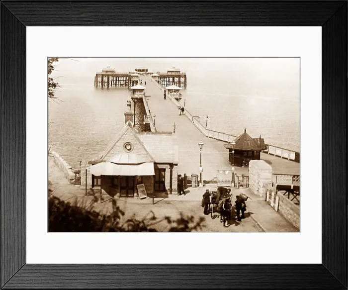 Framed Print : Llandudno Pier Victorian period Framed Print : Llandudno Pier Victorian period