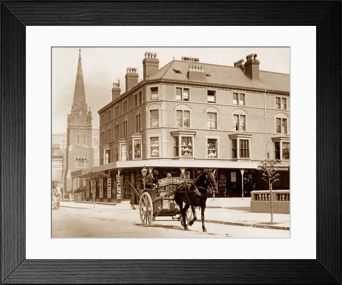 Framed Print : Llandudno milk delivery cart Victorian period Framed Print : Llandudno milk delivery cart Victorian period