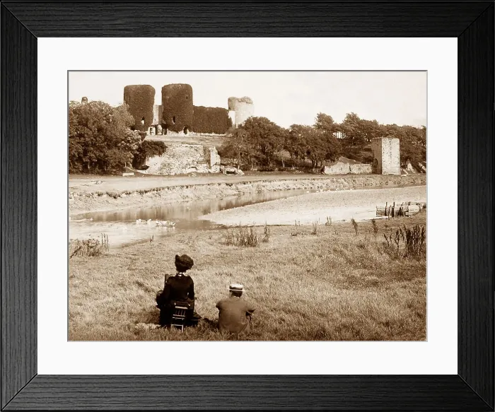 Framed Print : Rhuddlan Castle Victorian period Framed Print : Rhuddlan Castle Victorian period