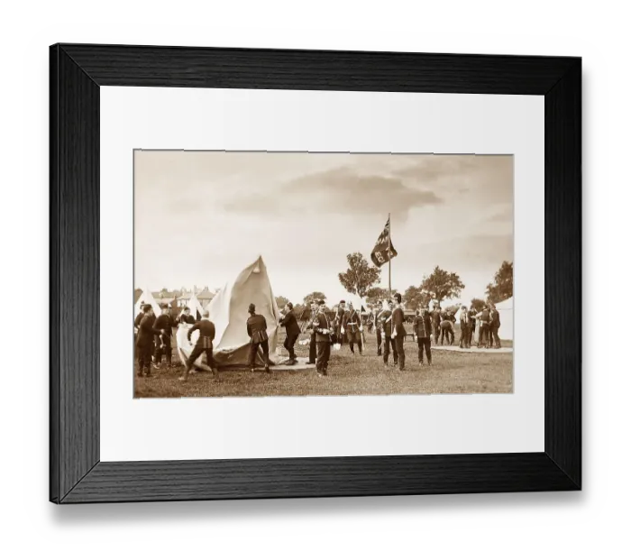 Framed Print : Harrogate - Volunteers Battalion Camp - Victorian period Framed Print : Harrogate - Volunteers Battalion Camp - Victorian period