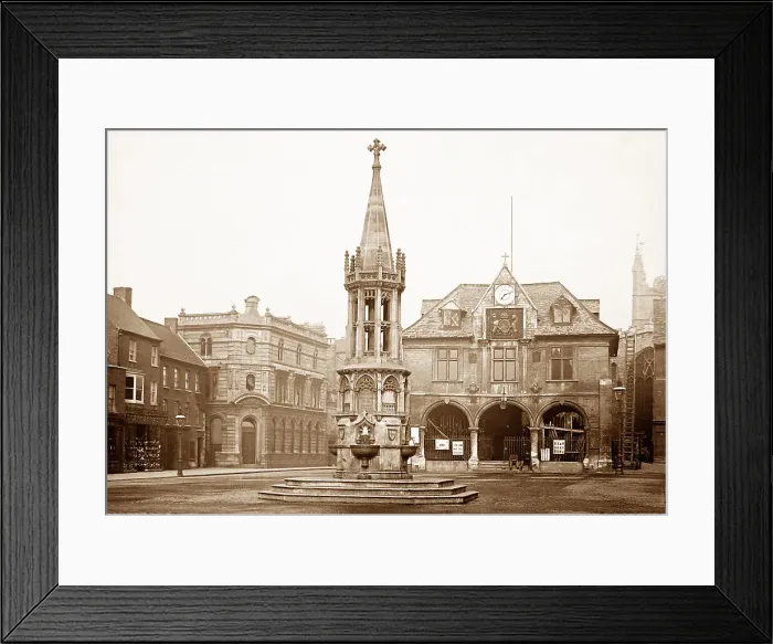 Framed Print : Peterborough Market Square Framed Print : Peterborough Market Square