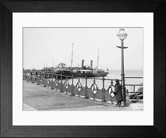 Framed Print : Swanage Pier Victorian period
