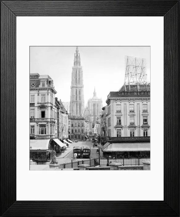 Framed Print : Antwerp Cathedral Belgium pre-1900 Framed Print : Antwerp Cathedral Belgium pre-1900