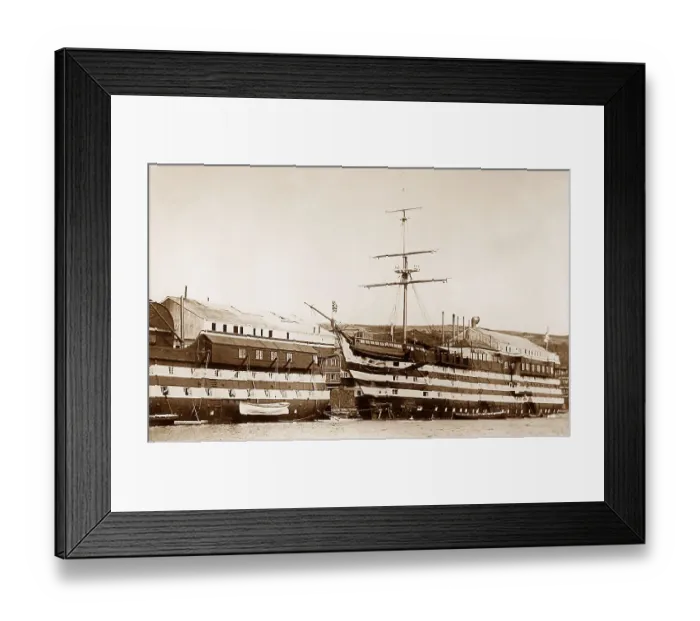 Framed Print : Royal Navy HMS Britannia training ship, Dartmouth Framed Print : Royal Navy HMS Britannia training ship, Dartmouth